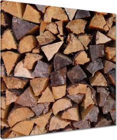 Vászonkép 80x80 Fa a kandallóhoz