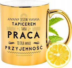 Prémium Arany Fényes Bögre Kárpitos Ajándék Nyomtatott Fotó