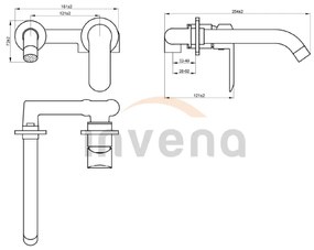 Invena Siros, rejtett mosdócsap, króm fényes, BP-90-U01-A