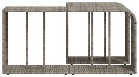 2 db szürke polyrattan tárolópolc