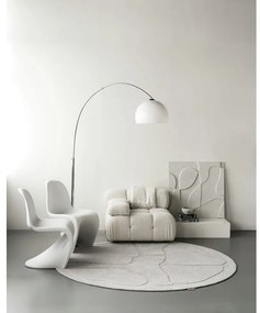 Világosszürke gyapjú kerek szőnyeg ø 133 cm Morphic Organica – Agnella