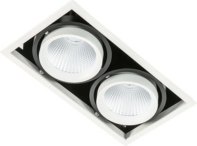 Italux VERTICO GL7108-2/2X18W 4000K WH+BL Beépíthető spotlámpa 2x18W/LED 3045LM IP20