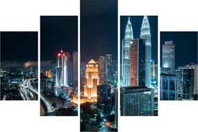 Kép - Éjszaka Kuala Lumpurban (150x105 cm)