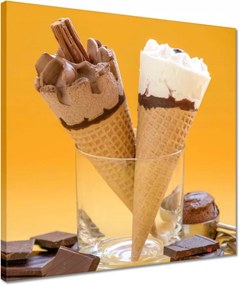 Vászonkép 40x40 Choco csokoládé fagylalt