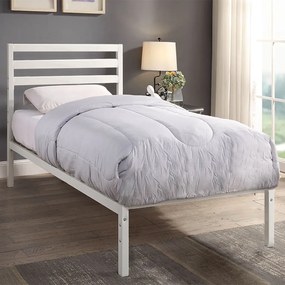 Bella fém ágykeret ajándék ágyráccsal, több méretben és színben-Fehér 90x200 cm-es-fehér