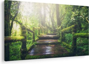Kép - falépcsők az erdőben (90x60 cm)