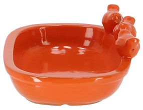 Kerámia madáritató és etető tál, 29 cm, narancssárga