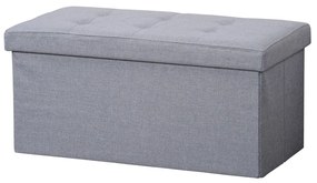 Kesper 15952 Kárpitozott komód, világosszürke, 76 x 38 x 38 cm