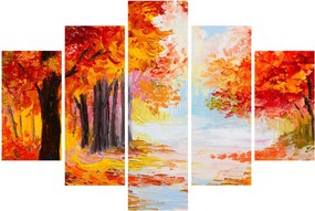 Kép - olajfestmény, színes ősz (150x105 cm)
