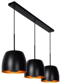 Lucide 30488/03/30 - Csillár zsinóron NOLAN 3xE27/40W/230V fekete