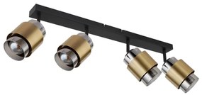 Globo 15560-4 - Spotlámpa MILLEY 4xE27/40W/230V fekete/réz