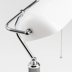 Brilagi - BANK OFFICE asztali lámpa 1xE27/60W/230V fekete/ezüst/fehér