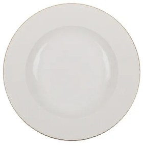 24 darabos porcelán étkészlet — fehér/arany