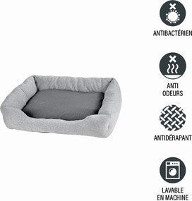 Világosszürke fekhely kutyáknak 50x38 cm Graphene – Love Story