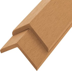 vidaXL 5 db tíkfa színű WPC teraszburkoló sarokprofil 170 cm