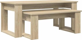 vidaXL Kávasztal Szett 2 pcs Sonoma tölgy Faanyag