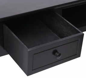 fekete tömör császárfa íróasztal 108 x 45 x 76 cm