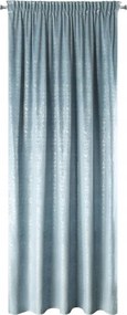 Kész függöny Ciprus 140x270 kék-ezüst bársony mintás glamour szalag