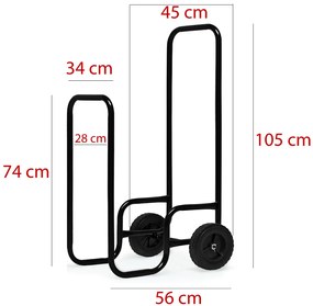 Gardebruk® Fa kocsi 56x45x105cm