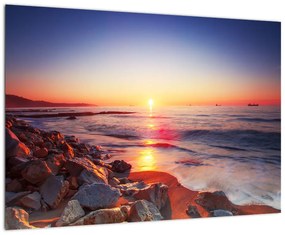 Modern kép - naplemente a tenger felett