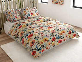 Krepp ágynemű FLOREEN krémszínű Ágyneműhuzat mérete: 70 x 90 cm | 140 x 200 cm