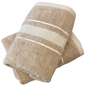 4 db Monaco barna fürdőlepedő szett 70x140cm és törölközők 50x90cm TiaHome