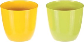 Terrakotta virágtartó 10 cm átmérő, 5-féle színben, darabár