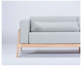 Fawn Plus kékesszürke kanapé tölgyfából, 240 cm - Gazzda