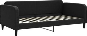 vidaXL fekete szövet kanapéágy 100 x 200 cm
