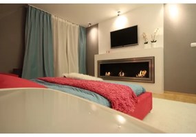 Kratki JULIET/1800/TUV - Beépíthető BIO kandalló JULIET 65x180 cm 3x2,5kW króm