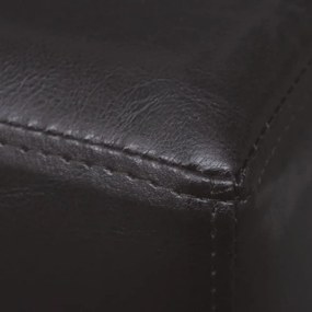 sötétbarna műbőr pad 139,5 cm