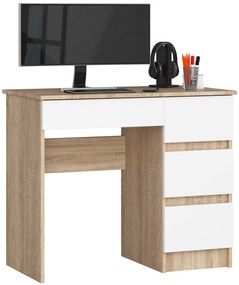 PC asztal Alineadas (sonoma tölgy + fehér). 1117068