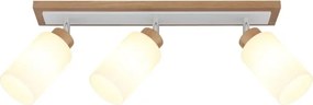 Globo 15977-3 - ROWENA spotlámpa 3xE27/60W/230V tölgy/fehér