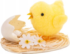 Dekoráció Csirke az állványon 7cm, húsvéti díszkakas
