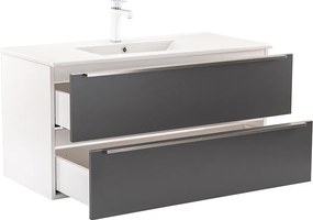 Vario Trim 100 alsó szekrény mosdóval fehér-antracit