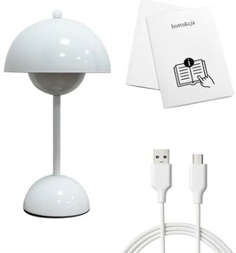 COSTA LED újratölthető érintésvezérelt asztali lámpa LED/3W/5V 2400 mAh 3000-6000K fehér