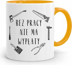 Munkavállalóknak Sárga Bögre Munka Nélkül Nincs fényképes nyomtatással