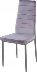 Coleta Nova bársony szék Szürke