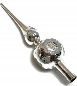 Karácsonyfadísz Üveg Ezüst 27 cm Karácsonyi csúcs