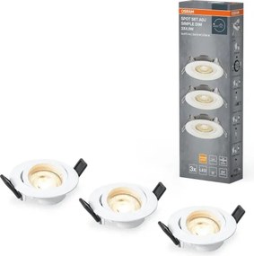 Osram - 3 darabos szett beépíthető LED-spotlámpa SPOT LED/4,9W/230V 2700K fehér
