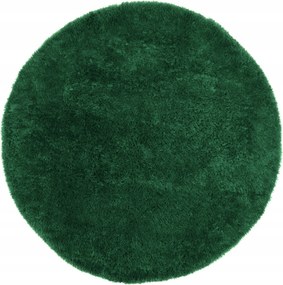 Shaggy Szőnyeg 160CM Zöld Kerek Bolyhos Puha Nappali Divatos Szőrös