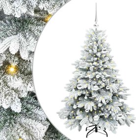 vidaXL Mű karácsonyfa 150 LED-del állvánnyal Fehér 120 cm PE és PVC