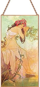 Alphonse Mucha - Nyár üvegkép, falikép