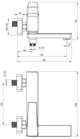 Deante BQL_N12M - Összecsukható BLUR kádcsaptelep fekete