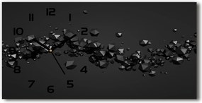 Csendes üveg falióra 3D absztrakt 60x30 cm