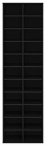 fekete szerelt fa cipősszekrény 54 x 34 x 183 cm