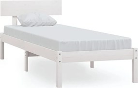 vidaXL Small Single fehér tömör fa ágykeret 75 x 190 cm