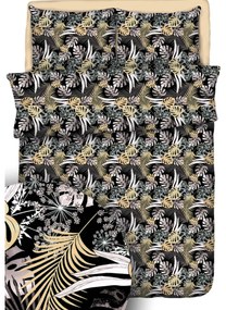 Pamut lepedők Palmarine Gold TiaHome - 1x Párna 90x70cm, 1x Paplan 140x200cm