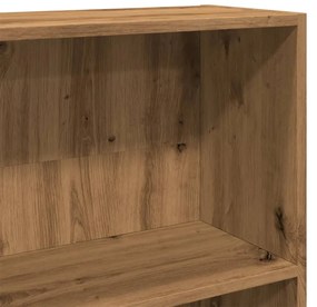 kézműves tölgy szerelt fa könyvespolc 80 x 24 x 176 cm