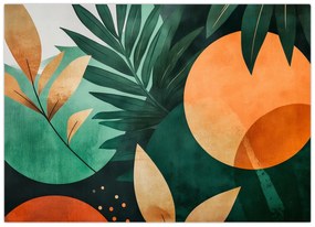 Üveg kép - Geometrikus természeti minták (70x50 cm)